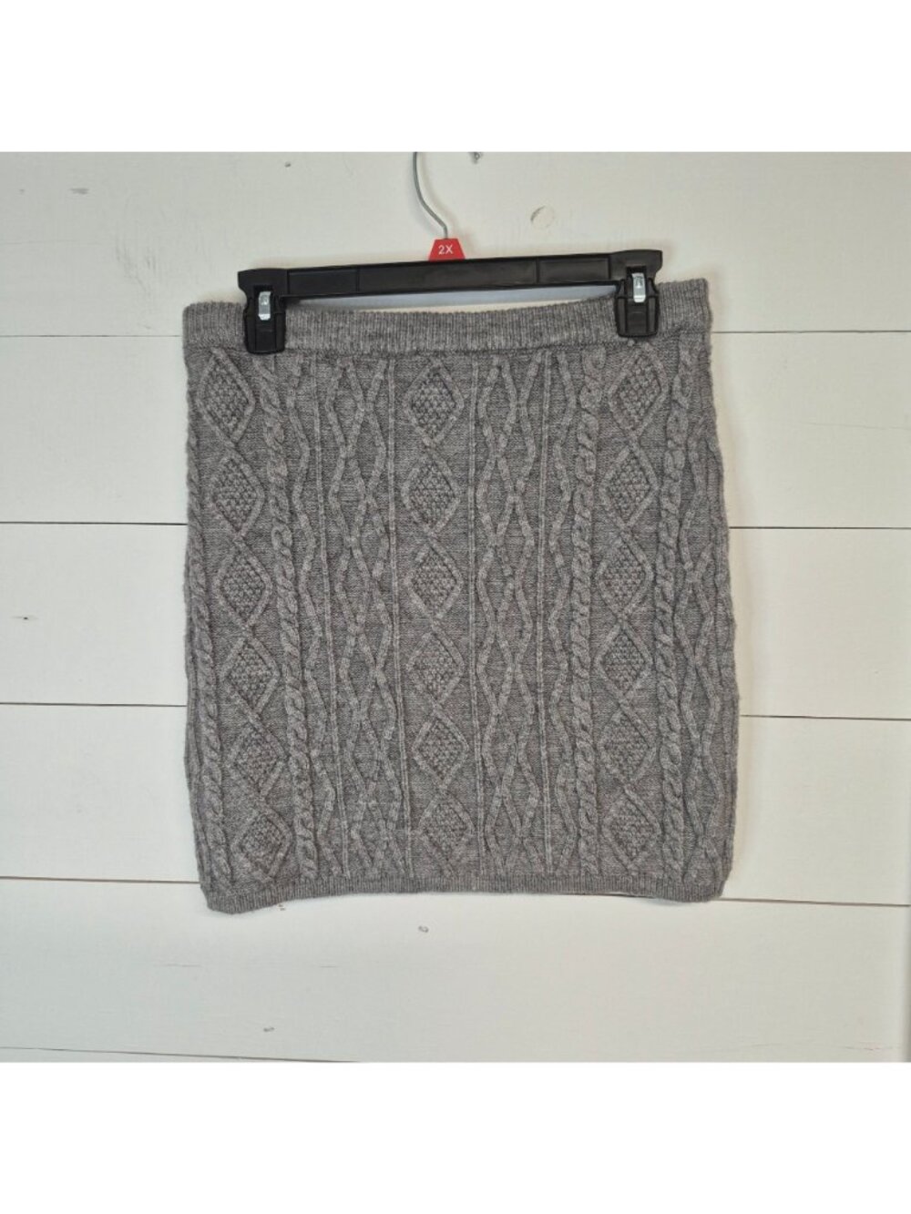 ASTR The Label Gray Cable Knit Sweater Skirt Size M - Picture 3 of 6